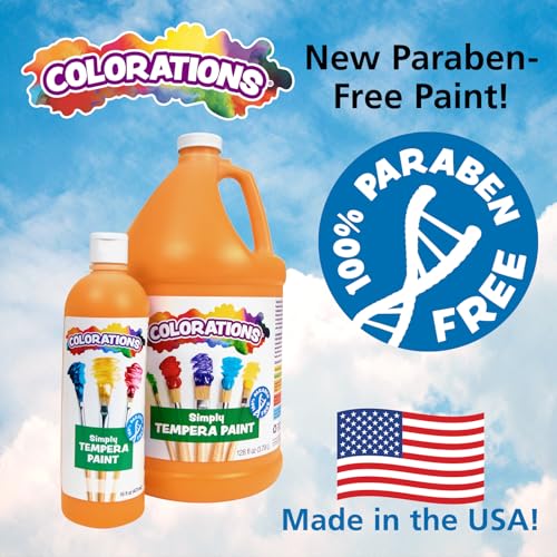 Colorations Paraben-Free Simply Tempera Paint 16 oz -Yellow - color: Yellow
