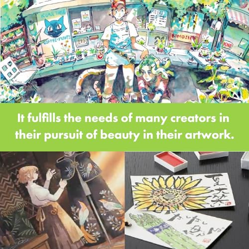 Kuretake GANSAI TAMBI Watercolor Paint Set 36 Colors, Professional-quality art supplies for artists adult painting sketching, Non-Toxic, Made in Japan - style: 36 colors set