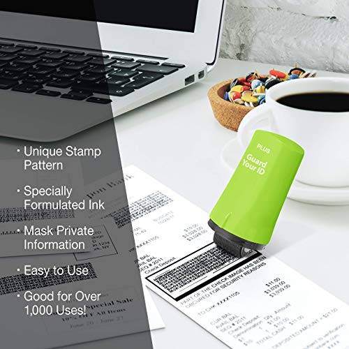 Guard Your ID Advanced Roller Identity Theft Prevention Security Stamp Green (38311) - color: Green, size: Regular