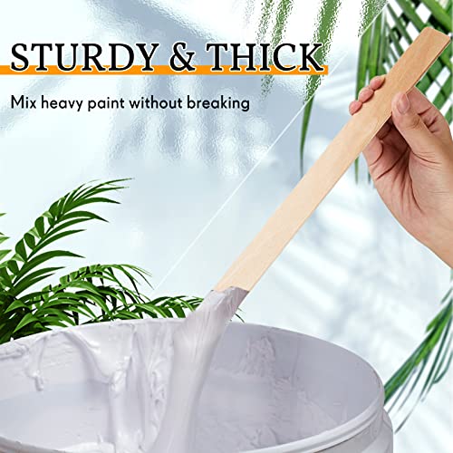 Juexica 200 Pieces Paint Stir Sticks Bulk 12 Inch, Wooden Paint Sticks Wood Mixing Stirrers for Library Markers or Garden Plant Labels, Mixing Stirrers for Kids Adults DIY Craft, Resin