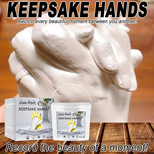 Ochine Hand Casting Kit Couples Mold Keepsake Hands Casting Kit DIY Plaster Statue Alginate Molding Powder Kit Hand Holding Craft Gift for Adults Baby Family Wedding Anniversary Holiday Activities