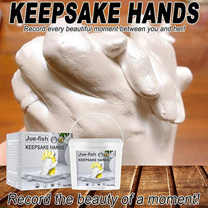 Ochine Hand Casting Kit Couples Mold Keepsake Hands Casting Kit DIY Plaster Statue Alginate Molding Powder Kit Hand Holding Craft Gift for Adults Baby Family Wedding Anniversary Holiday Activities