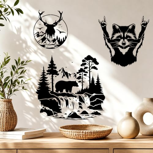 Large Animal Stencils for Painting on Wood Reusable Templates for Furniture - style: Animals