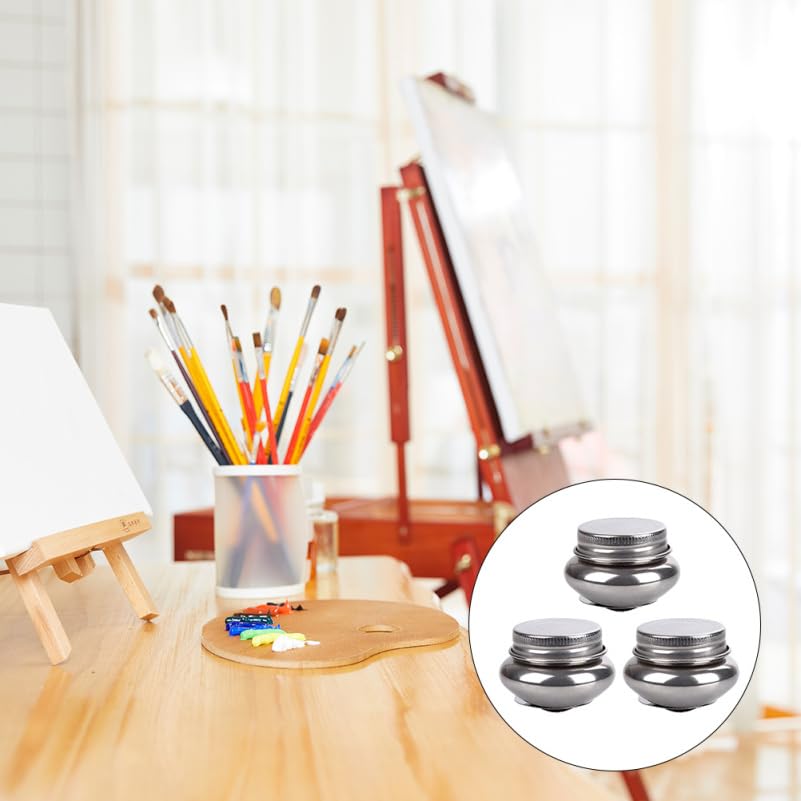 Painting Brush Washing Pot with Removable Lid 2.16X2.16X1.57In Compact Oil Paint Mixing Cup for Portable Brush Cleaner Art Class and Home Use