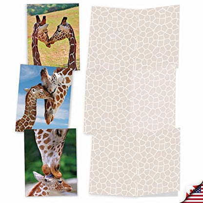 The Best Card Company - 10 Adorable Note Cards Blank (4 x 5.12 Inch) - Wildlife and Animal Cards, Assorted Boxed Set - Kissing Giraffes AM6843OCB-B1x10 - style: Kissing Giraffes