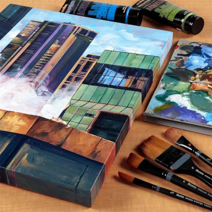 Creative Mark Mimik Recycled Stretched Canvas - 24x36 Box of 3 - Made from Recycled PET Plastic Bottles - Durable Archival Weave - Triple Acrylic Primed Painting Canvases - 400gsm, 1 - size: 24x36"