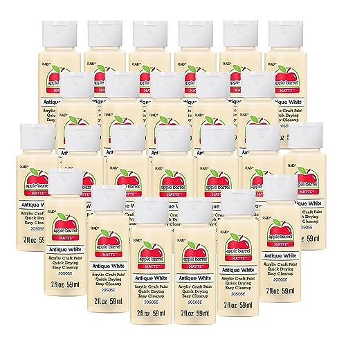 Apple Barrel Acrylic Paint, Antique White (Pack of 24) 2 oz, 20505EB - color: Antique White, size: 2 Fl Oz (Pack of 24)