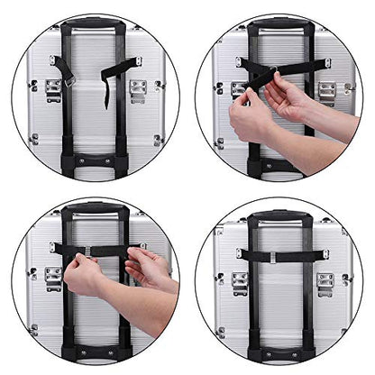 mefeir 3 in 1 Rolling Makeup Train Case, Large Cosmetic Trolley with 360° Rotation Wheels & 2 Drawers, Professional for Makeup & Tattoo Artist & Hairstylist - color: Silver