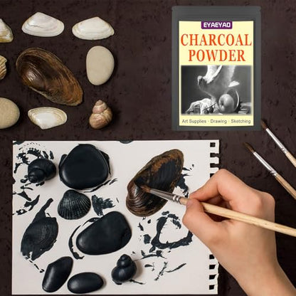 Premium Charcoal Powder for Drawing and Art, Drawing Charcoal for Sketching, Shading, Blending with Beginners & Pro Artists (16 Ounces) - size: 16 Ounces