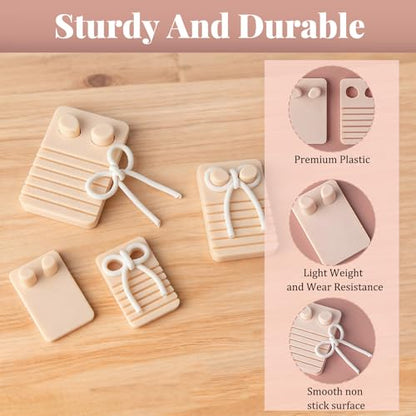 Polymer Clay Bead Roller Set,Bowknot Clay Tube Hoop Roller Guide Clay Roller for Jewelry Crafts, Clay Rolling Strip Shape Maker,6/5/4CM - color: Style 3