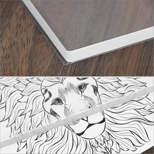 QWORK Monoprinting Print Plate, 8" X 10" and 5" X 7" Gel Plate, 2 Pack Art Plate, Reusable Gel Printing Plate, Printmaking Supplies