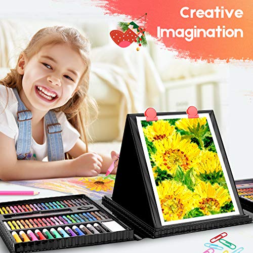Caliart Art Supplies, 238 Pack Deluxe Art Set for Adults Artists | Painting Coloring Drawing Kit