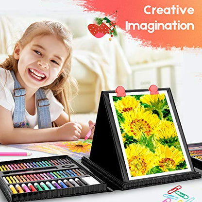 Caliart Art Supplies, 238 Pack Deluxe Art Set for Adults Artists | Painting Coloring Drawing Kit