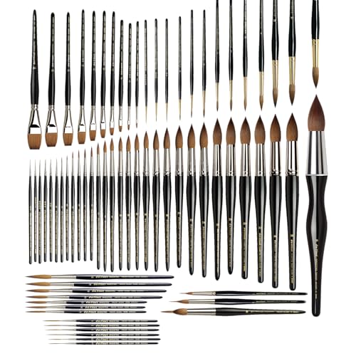 da Vinci Watercolor Series 10 Maestro Paint Brush, Round Kolinsky Red Sable, Size 12 - size: Size 12, style: Round Series 10