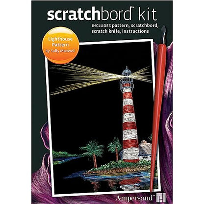 Ampersand Art Supply Scratchbord | Lighthouse | 5’’ x 7’’ | Professional Scratchboard Art Panel | for Scratchboard Drawing, Illustration & Mixed Media - style: Lighthouse