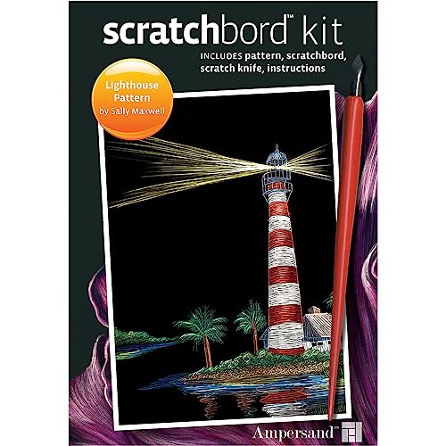 Ampersand Art Supply Scratchbord | Lighthouse | 5’’ x 7’’ | Professional Scratchboard Art Panel | for Scratchboard Drawing, Illustration & Mixed Media - style: Lighthouse
