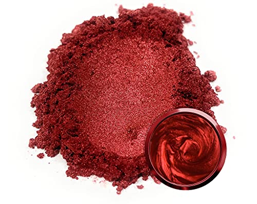 Eye Candy Pigments Premium True Red Mica Powder - Yamagata Red (50gr) - for Epoxy, Resin, Soap, Paint, Woodworking, Acrylic Pouring, Bath Bombs, Fishing Lures - DIY Arts and Crafts Additive - color: Yamagata Red