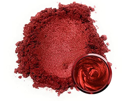 Eye Candy Pigments Premium True Red Mica Powder - Yamagata Red (50gr) - for Epoxy, Resin, Soap, Paint, Woodworking, Acrylic Pouring, Bath Bombs, Fishing Lures - DIY Arts and Crafts Additive - color: Yamagata Red
