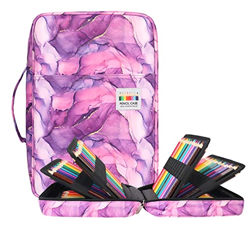 Large Capacity Pencil Case for Adults, 304 Slots Pen Case Pencil Case Multi Compartments Slot Pen Organizer Bag for Colored Pencils, Markers, Gel Pencils - color: DLSPE