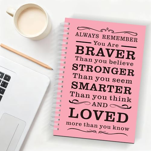 JOHSBYD 2Pcs Blank Spiral Notebook,Inspirational Gifts A5 Hardcover Sketch Book,Art Sketchbook for Drawing, Unlined, Plain Sketch Book for Women Men Work Writing,160 Pages (2, Blank Page Pink) - color: Blank Page Pink