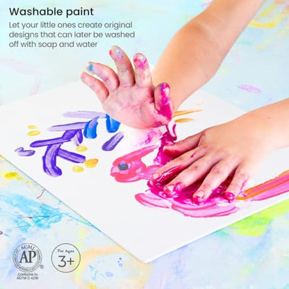 ARTEZA Acrylic Pouring Paint Set – 4 Aqua Tones, 4 Fluid Ounce Bottles, Pre-Mixed Acrylic Paint for Canvas, Wood, Paper, Glass and Art Projects