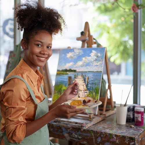 FIXWAL Canvas Boards for Painting 24 Pack, with 8x10, 9x12, 11x14, 5x7 Canvases for Painting Art Paint Canvas Panels Gesso Primed Acid-Free 100% Cotton White Blank Flat Canvas Boards Acrylics Oil - style: 24Pack