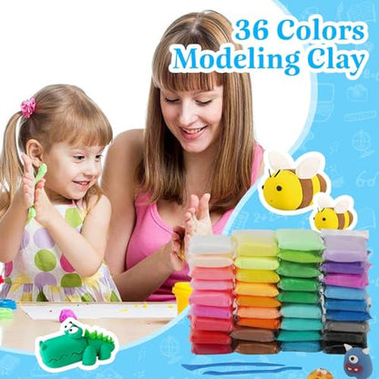 Air Dry Clay, 36 Packs Brown Air Dry Foam Clay, 19oz Soft Modeling Clay Super Light Weight Air Dry Clay Perfect for Arts Crafts - color: Brown