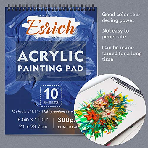 Acrylic Paint Set,57 PCS Professional Painting Supplies with Paint Brushes, Acrylic Paint, Easel, Canvases, Painting Pads，Palette, Paint Knife, Brush Cup and Art Sponge for Hobbyists and Beginners - style: 57