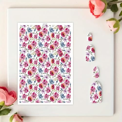 10 Pcs Floral Clay Transfer Paper for DIY Art Crafts, Beautiful Bloom Flowers Water Polymer Clay Transfer Paper Sheets for Polymer Clay Jewelry Earrings Making Supplies 5.82X3.93 inch - color: Floral