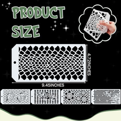 Marspark 20 Pieces Wildflower Stencils for Painting Template Flower Wall Stencils Reusable Spring Templates PET DIY Drawing for Painting on Wood Wall(Irregularity Style) - style: Irregularity Style