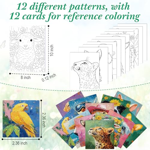Sherr 12 Pcs Pre Drawn Canvas Pre Printed Canvas for Adults Sip and Paint Party Canvases Painting Kit for Summer Easter Mother's Day Party Favor(Cute Animals,8 x 10 Inch) - size: 8 x 10 Inch, style: Cute Animals