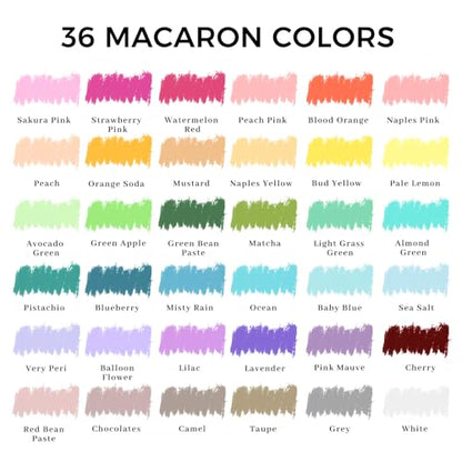 Artecho Macaron Oil Pastels Set of 36 Colors (10 x 70 mm) | Soft Oil Pastels, Art Painting, Drawing, Blending - style: 36 Macaron Colors