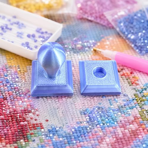 Diamond Art Painting Embossing Roller 3D Printing Diamond Art Painting Seal Press Diamond Art Painting Roller Tool Set for Multi-Color Square & Circular Drills (Lavender Purple) - color: Lavender purple