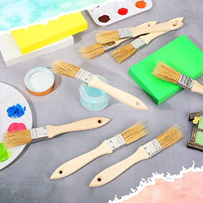 Nuogo 150 Pcs Chip Paint Brushes Bulk 1 Inch Chip Brushes for Painting Multipurpose Household Bristle with Wooden Handle for Stains Varnishes Glues Home Projects Workshop Art Projects