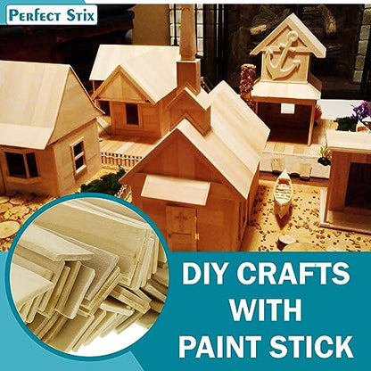 6" Wooden Paint Paddle Sticks/Mixing and Epoxy Sticks - Package of 100ct - size: 6"-Pack of 100ct