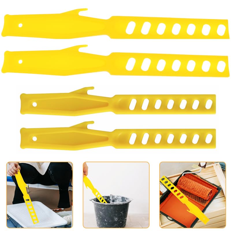 6 Pack Latex Paint Stir Sticks 6'' and 8'' Plastic Reusable Paint Stirrers Paint Sticks Rod Mixer for Brush On Paint Bucket Paint Can Paint Tray Pail Liquid Container Chemical Glue Art Painting