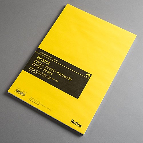 Schoellershammer Bristol Paper Pad A3, 50 Sheets, 180gsm White Paper, Black/White VF5004291 - size: A3, style: Bristol Paper (180gsm)