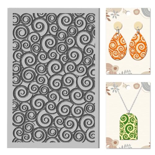 CHGCRAFT Mandala Flowers Clay Texture Mat Alien Clay Modeling Pattern Pad Retro Pattern Texture Sheets for Polymer Clay Making Earrings Jewerly Tools, 4×2.6 inch - style: Mandala Flowers