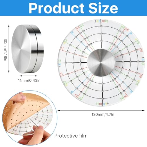 Akamino Ceramic Pottery Trimming Spinner Tools, Rotary Disc Pottery Wheel Trimmer Tool Clay Tools with Metal Pottery Throwing Wheel for Potters and Clay Artists(Large)