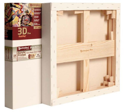 MASTERPIECE 45825 3D Pro 2.5" Deep Sausalito Heavy Weight and Texture 14 oz Cotton Stretched Canvas 14" x 18"