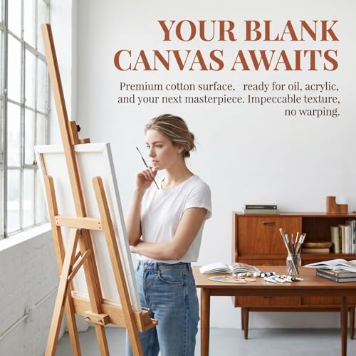 2Pcs 24X30 Inch Cotton Painting Canvas Panels Blank Oil Painting Boards for Students Art Drawing and