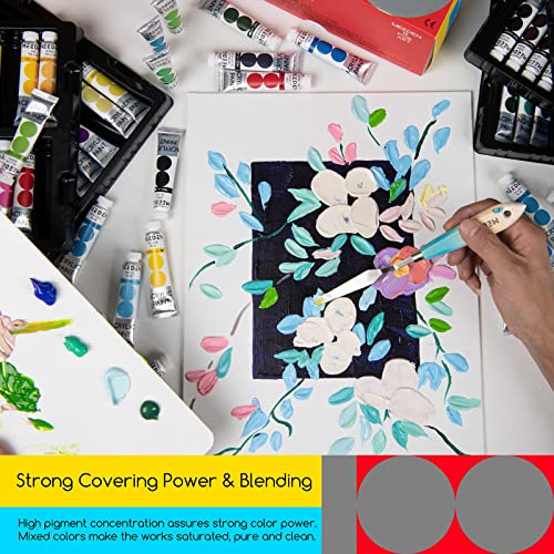MEEDEN Heavy Body Acrylic Paint Sets, 100 Colors Art Paint Tubes for Canvas Wood Fabric Painting, Non-toxic 0.41 fl Oz /12ml Acrylic Paints for Adults, Beginners, Students Crafts Painting