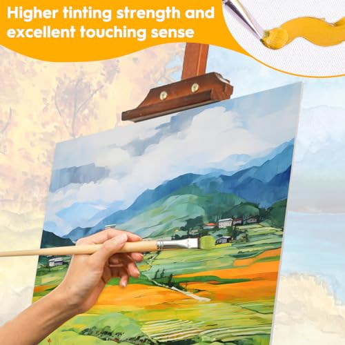 5 Packs Canvas for Painting 8 x 10 Inch, Koncci Cotton Acid-Free Blank Canvas Board for Acrylic Paint, Oil Paint & Wet Water Art Media, Kids Hobby Painters and Beginners - size: 5 Packs 20x25cm