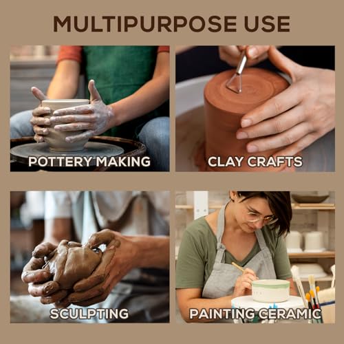 Falling in Art 12 Inch Pottery Wheel for Adults, Heavy Duty Metal Pottery Decorating Banding Wheel - size: 12''