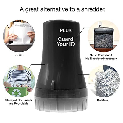 Guard Your ID Wide Advanced Roller 2.0 Identity Theft Prevention Security Stamp Black - color: Black, size: wide