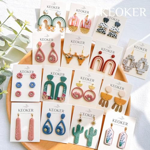 Keoker 123 PCS Clay Earring Making Kit, Polymer Clay Jewelry Making Kit for Teens and Adults, Fashion Designer Kits, Polymer Clay Earrings Kit Crafts, Great Gifts - color: PLUS