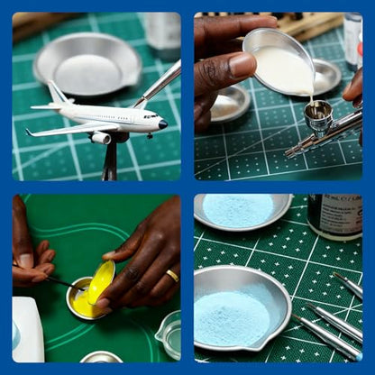 10 Pcs Paint Bottles Squeeze Bottles Paint Mixing Bottles, 30ml Graduated Empty Airbrush Bottles, Airbrush Accessories for Paint Mixing of Various Pigments with Palette, Dropper, Mixing Stick, Funnel