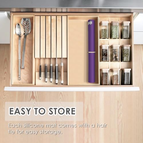 31.5" x 23.6" Extra Large Silicone Mat for Resin Casting, Epoxy and Crafts, Nonstick Silicone Sheet for Jewelry Casting Molds, Countertop Protector Mat Heat Resistant Placemats by Foepoge, Purple - color: Purple