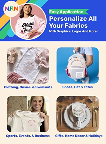 NuFun Activities Ink Jet Printable Iron-on Heat Transfer Paper for T Shirts, Light Fabrics, 10 Sheets 8.5 x 11 inch, Long Lasting, Durable, Professional Quality, Easy DIY, Non-Toxic, Made In the USA - size: 10 Sheets