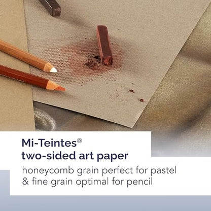 Canson Mi-Teintes White Art Book, 5.8x8.3 inches, 80 Sheets, Blue Cloth Hardcover, Side Wire - Professional Artist Notebook for Sketching, Drawing - style: Spiral